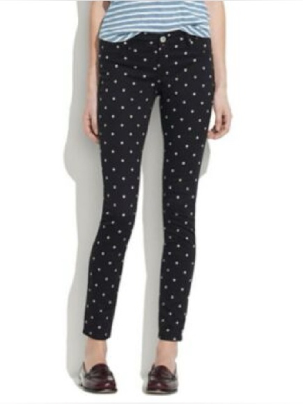 Blank NYC x Madewell limited edition collab Polka Dot Skinny Jeans